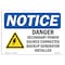 Signmission OSHA Notice, 5" Height, Danger Secondary Power Source Sign With Symbol, 7" X 5", Landscape OS-NS-D-57-L-10920 - alternate 1